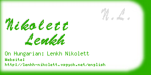 nikolett lenkh business card